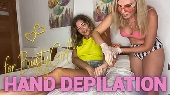 Busty Dominican Came To The Russian Mistress Sugarnadya For Depilation Of Hands