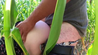 First Time Trying Standing 69 In A Cornfield And She Cums And Squirts Hard