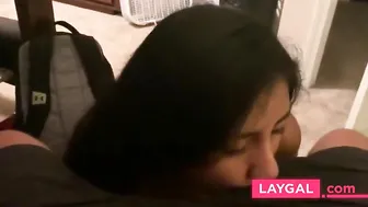 Latin Girl Uses Her Mouth