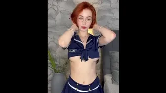 Do You Like My New Police Costume? Amateur Red Head Footage