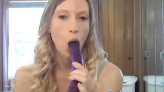 She Takes A Huge Dildo In Her Ass