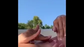 Anal Squirting On A Public Boat