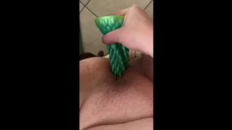 Slut Fucks Herself With A Dragon Tail Close Up