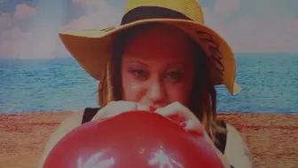 Goddess Lana Plays With Her Big Red Balloon No Pop