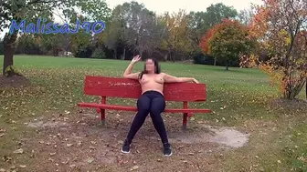 Topless Public Flashing In Park