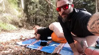 This Pumpkin Slut Gets Creampied Then Fisted! Doggystyle Outdoor