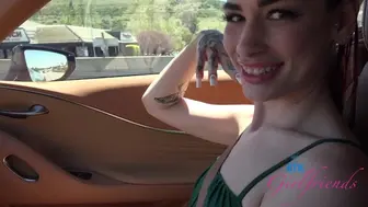 Behind The Scenes With Delilah Day On Vacation Rubbing Your Cock And Teasing In The Car