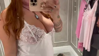 Big Tit Milf Tries On Transparent Dress In A Store