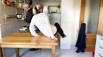 Stepmom Gets Fucked Hard By Step Son On The Kitchen Table