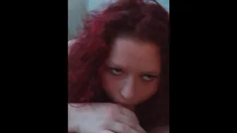 Slutty Redhead Wife Blows A Stranger And Lets Them Cum On Her Face