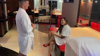 Hot Crown Earns Her Husband's Night Voucher And Goes To A Massage Parlor For Women Only. Part 1