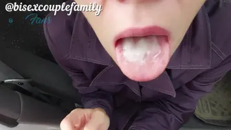 Hi, Look How I Give A Blowjob To My Husband And Cum In My Mouth. Mmm This Is Delicious