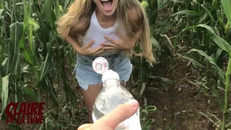 Back From Military: Slutty Stepsis Can't Wait To Suck & Fuck Me Risky In Cornfield