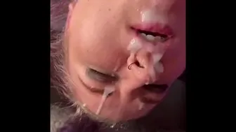 Goth Girl With Tattoos Face Fucked With Cumshot