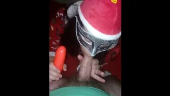 Contest Video - Santa's Little Bitch Has Fun With Red Dildo And Cock