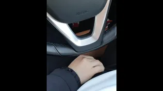 Step Mom Quick Handjob In The Car Make Step Son Cum Under His Pants