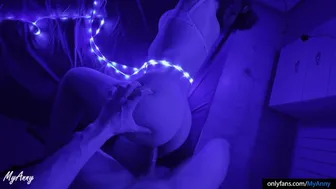 Fucked New Girlfriend In The Neon Light At Her House