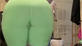 Neon Green Short Spandex Twerk/Shake My Ass