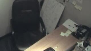 Security Cam Caught Secretary Masturbating At The Desk