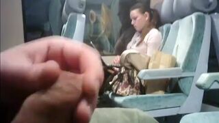 Flasher Wanking In The Train And Girl Secretly Watches