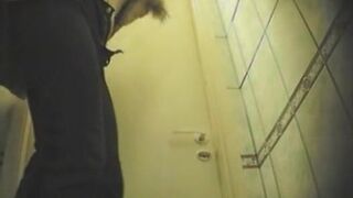 Discreetly Captured Footage Of Women In Public Restroom