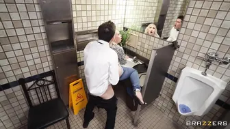 Big Ass Milf Nina Kayy Fucks In The Toilet With Young Waiter Jordi El Nino Polla