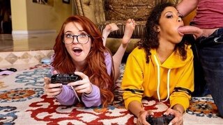 With A Stepbrother's Dick In Your Mouth, Playing On The Console Is More Interesting