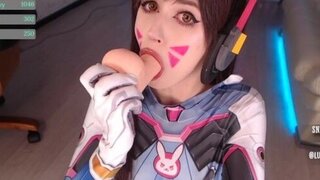 Dva Cosplay Babe Blowjob Cute Fuck Machine