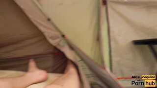 Public Camping - Teen Fuck In A Tent