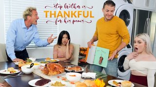 Haley Spades, Lulu Chu - Stepbrother Is Thankful For His Penis