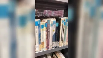 Slutty Girl Is Flashing Her Pussy And Tits While Reading In The Library