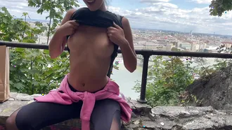 Public Deepthroat And A Blowjob In A European City For The Dick Of Johnny Grey