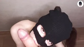 Bitch In A Sexy Ski Mask Is Going To Get Throated Before Violent Entry