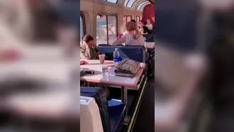 Blondeadobo Sneaks Off To A Steamy Train Ride For A Wild Tit Flashing Pov