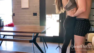 Watch The Perfect Leggings-Wearing Teen Babe Guess Whox2 Get Roughed Up On A Table And Get A Loud Orgasm