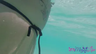 Immeganlive's Underwater Tease: Big Tits In A Bikini And A Close-Up Of Her Pussy In The Pool