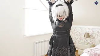 Kinky Karneli Bandi Gets Tied Up & Fucked Hard In Nier Automata 2B - Short Video