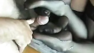 Kinky Guy Films Himself While He Gets A Double Feet Job From His Lovers