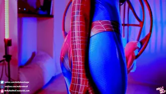 Mollyredwolf And Molly Moons Sugar In A Cosplay Spiderman Outfit - Mary Jane Gets Frisky