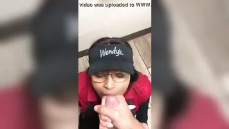 Wendy's Worker Sucks My Big Cock For A Nice Tip