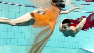 Two Hotties Submerged Underwater