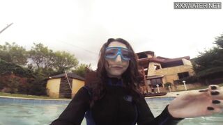 Hot Underwater Pool Masturbation Of Emi Serene