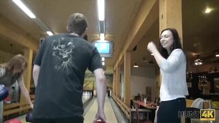 Hunt4K. Couple Is Tired Of Bowling, Guy Wants Money