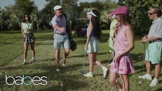 Babes - Golf Babes Jade Ambe & Adria Rae Compete For Cumshot