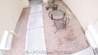 Povd Horny Blonde Seduces Neighbor With Sexy Gifts