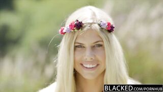 Blacked Blonde Fashion Model Addison Belgium Squirts On Huge Black Dick