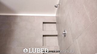 Lubed Wet Tight Pussy Pounded In The Shower