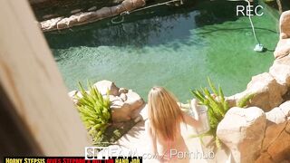 Spyfam Polite Step Sister Gives Hot Tub Hand Job