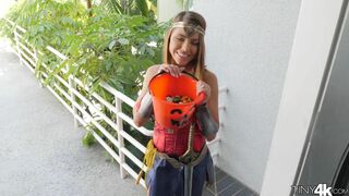 Adriana Chechik Gets A Huge Cock While Trick Or Treating