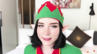 Gift From Christmas Elf - Hot Blowjob And Sex With Cum On Wet Pussy Pov